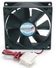 92MM CASE COOLING FAN WITH 4PIN, (3.625in x 3 .625in x 1in) Dual Ball Bearing wi