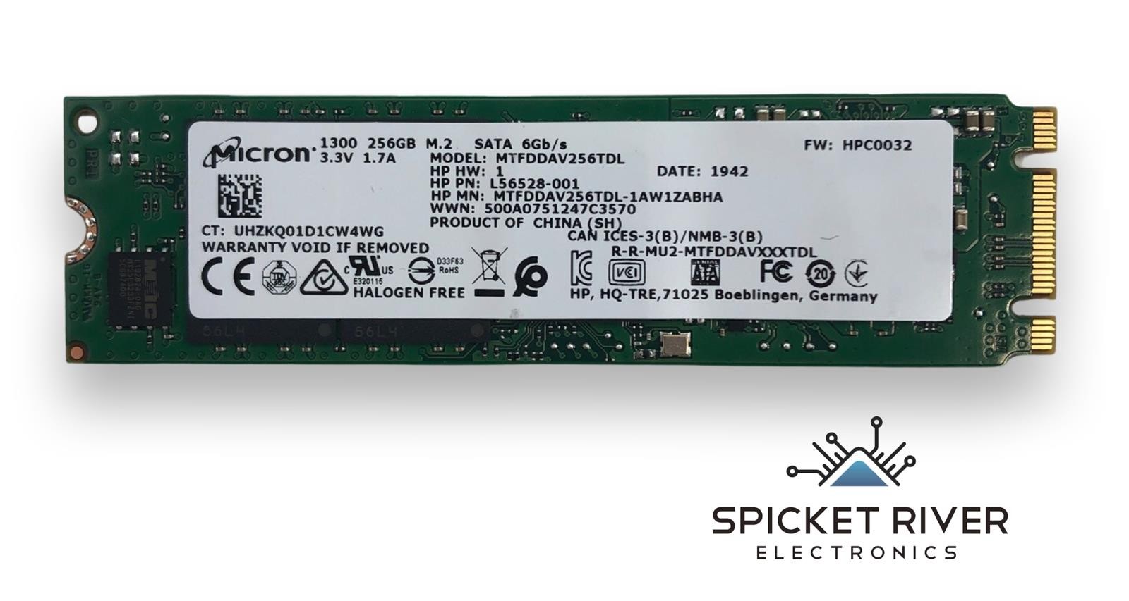Micron 1300 MTFDDAV256TDL 256GB M.2 2280 SATA 6Gbps SSD Solid State Drive