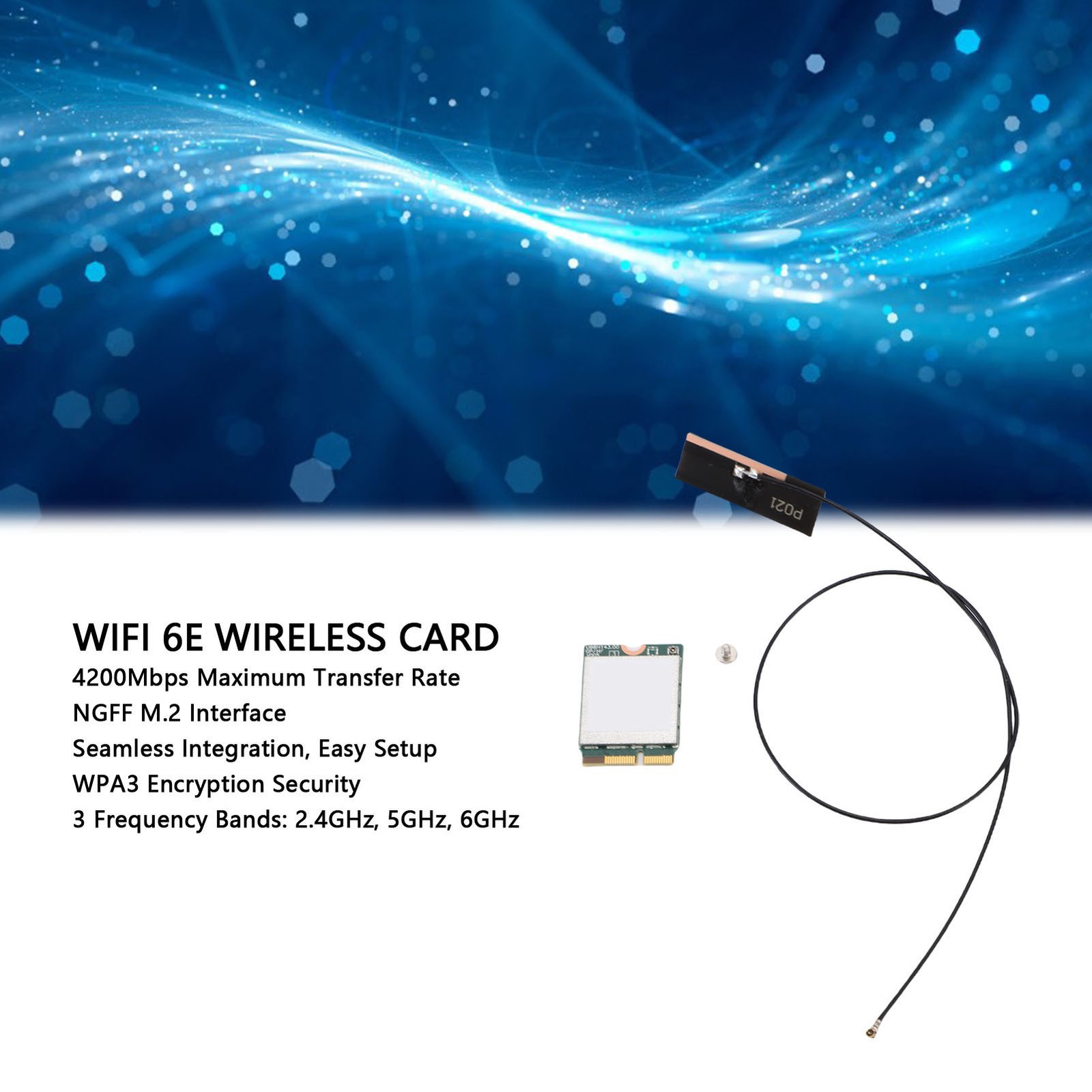 WiFi 6E Wireless Card 3 Band Network Adapter 4200Mbps 2.4GHz 5GHz 6GHz For