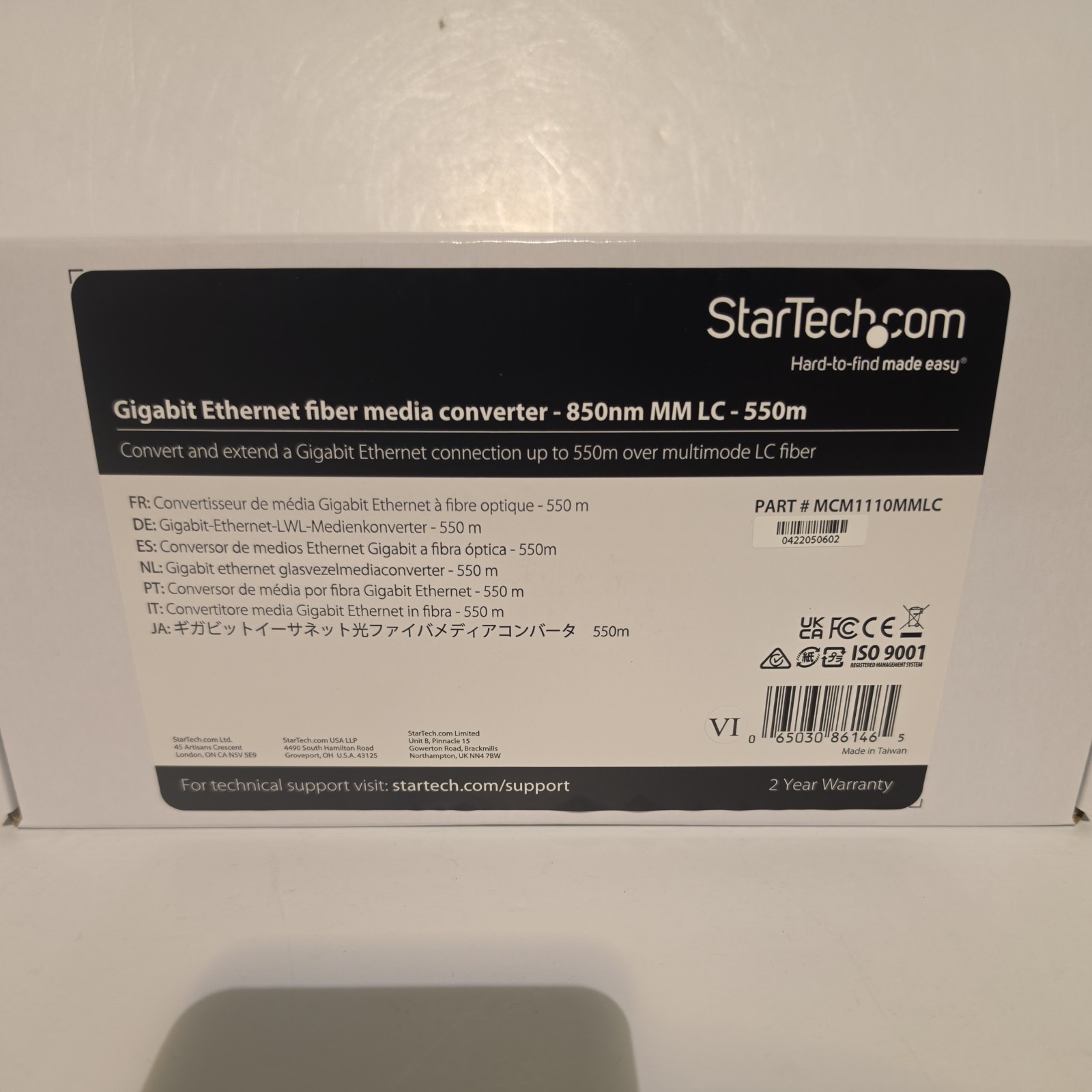 Lot of 20-StarTech MCM1110MMLC  Gigabit Ethernet Fiber Media Converter 