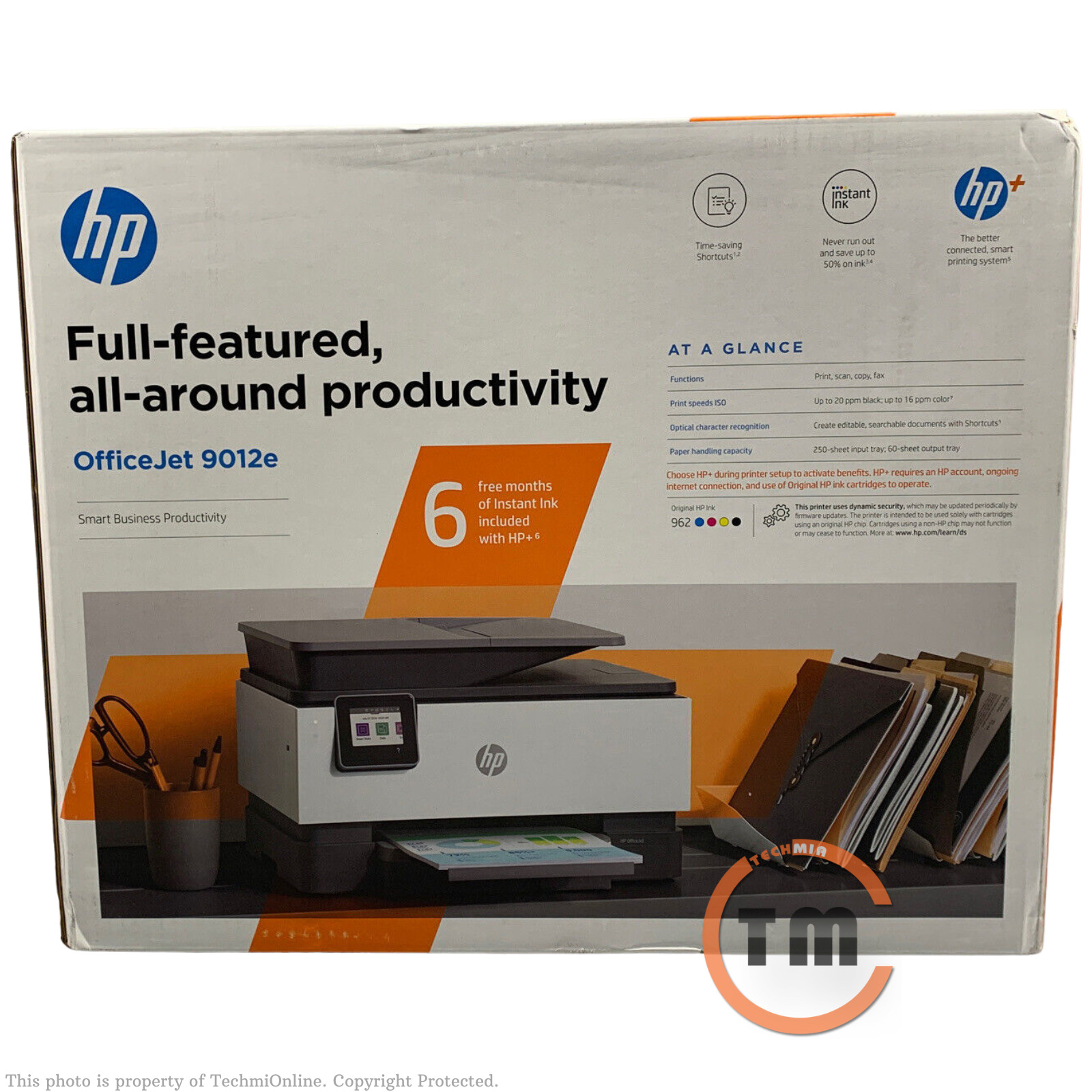 HP OfficeJet 9012e Wireless Inkjet Color All-in-One Printer, Print Copy Scan Fax