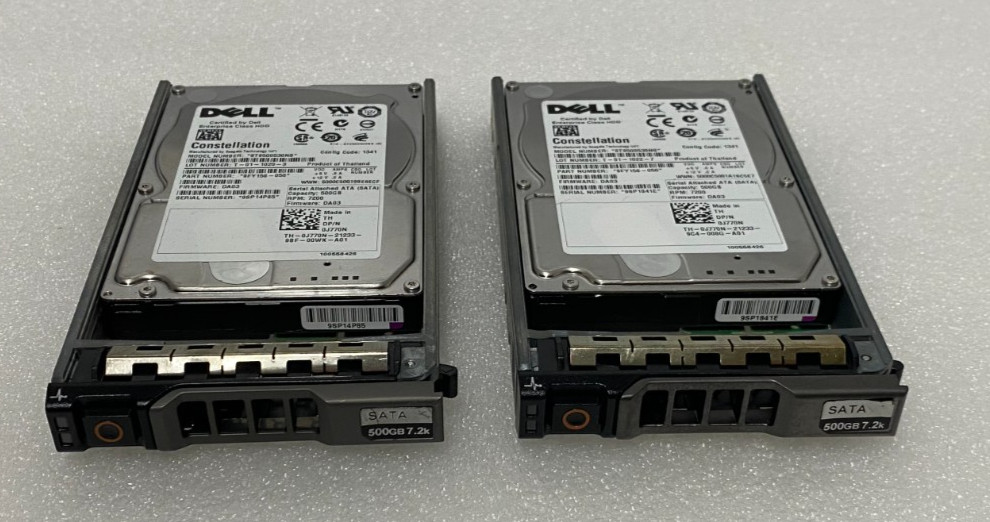 Lot of 2x Dell J770N 0J770N Seagate ST9500530NS 500GB 7.2K 2.5" SATA HARD DRIVE