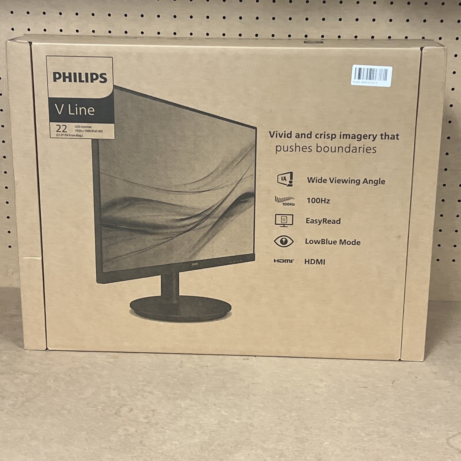 Philips V-Line 221V8 22in VA LCD Monitor 1920x1080 100Hz HDMI Black - Brand New