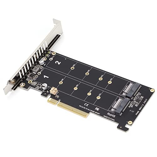 M.2 NVME PCIE Adapter Card 32Gbps PCIE 3.0 4.0 X16 Expansion Card X8 M Key