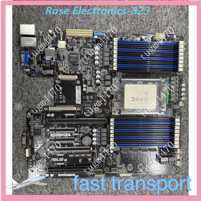 7F52 ASUS KRPA-U16 SYS+AMD EPYC 16 cores 32 threads 3.5GHZ motherboard+CPU Used