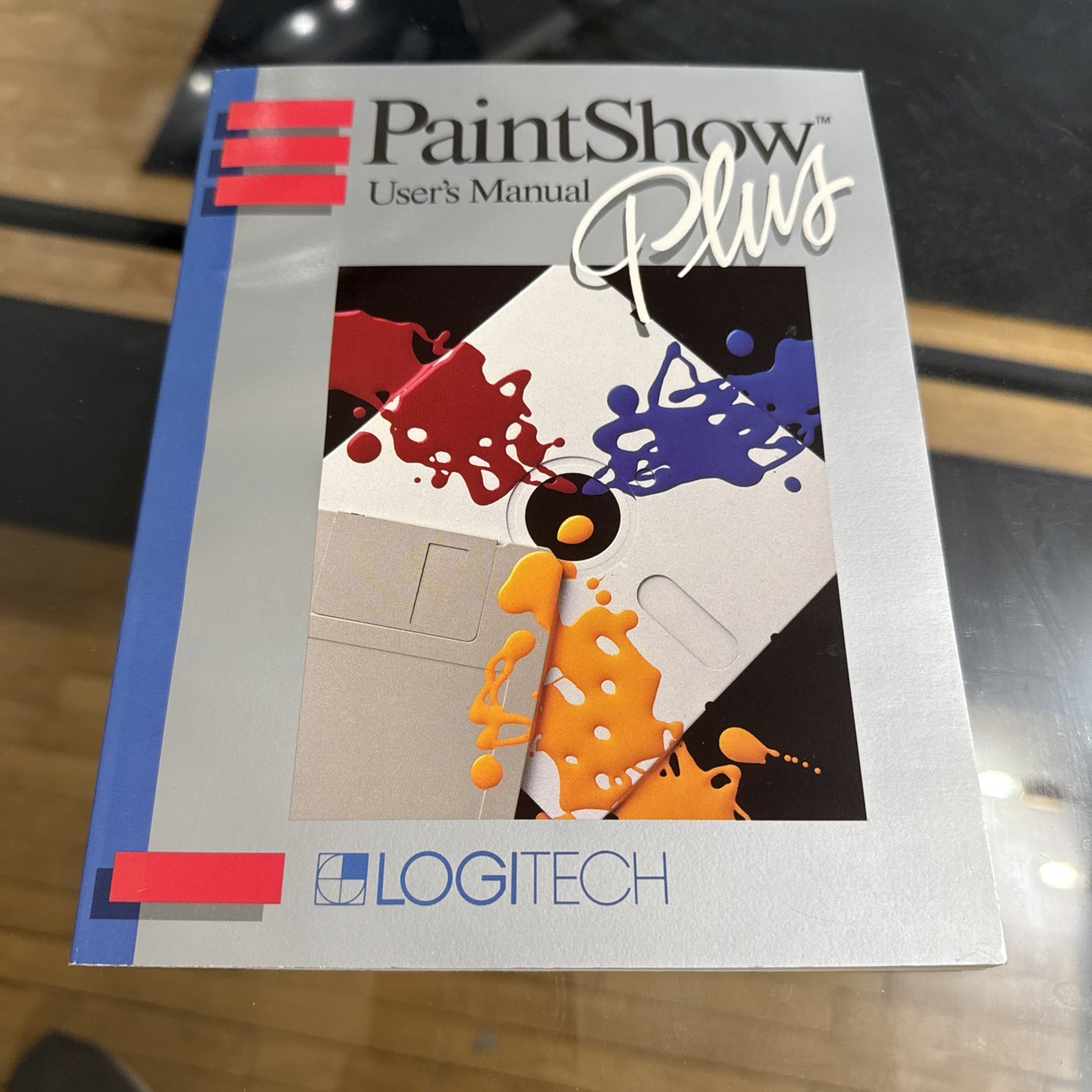Logitech PaintShow 1988 Vintage Software Manual 5.25 Two Disk IBM DOS 2.0 No 3.5