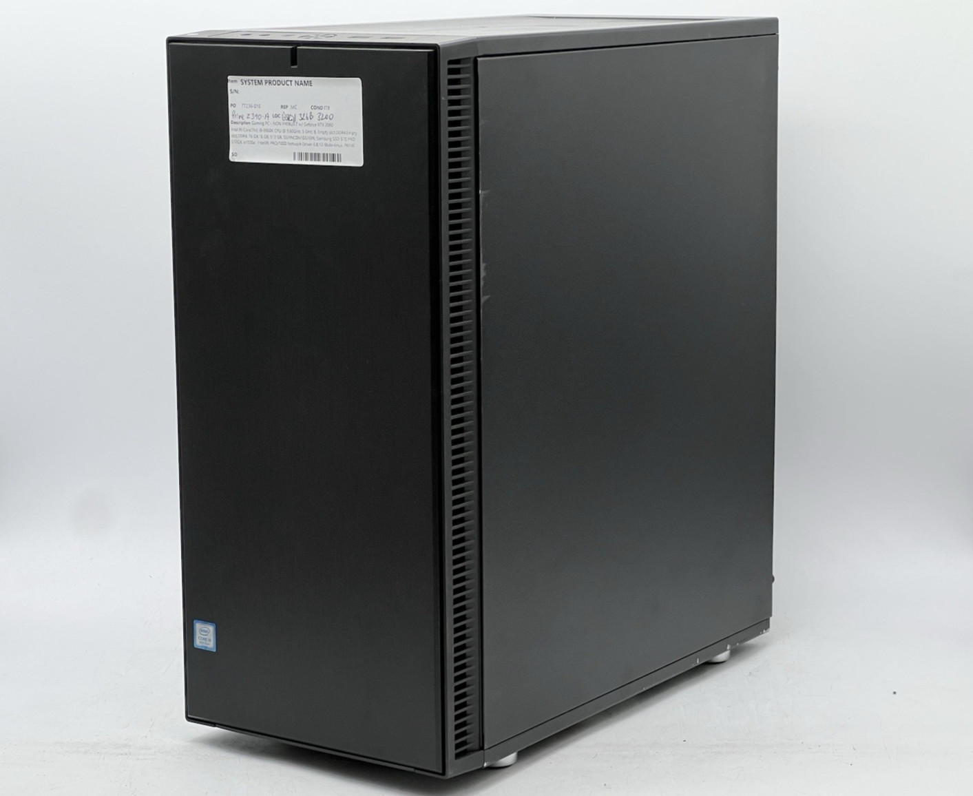 Custom Gaming PC, Core i9-9900K CPU, 32GB DDR4, 512GB SSD, RTX 2060-No OS/AC