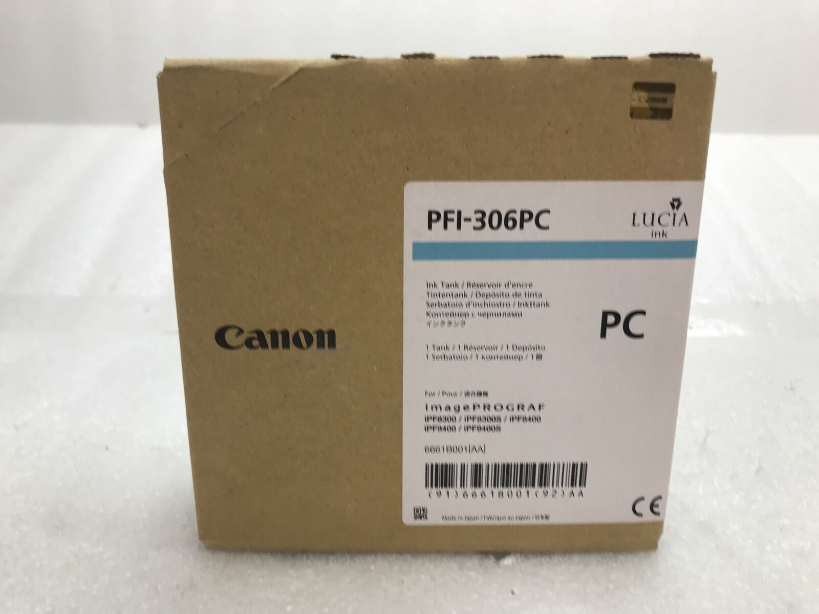 GENUINE Canon PFI-306PC Photo Cyan for imagePROGRAF iPF8300 iPF8300S EXP: 2015