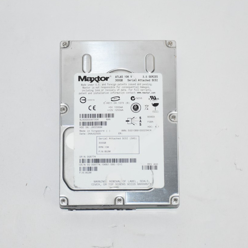 Dell Maxtor Atlas 10K 300GB 10K SATA 3G 3.5" Hard Drive HDD 8J300S0087356 0G8774