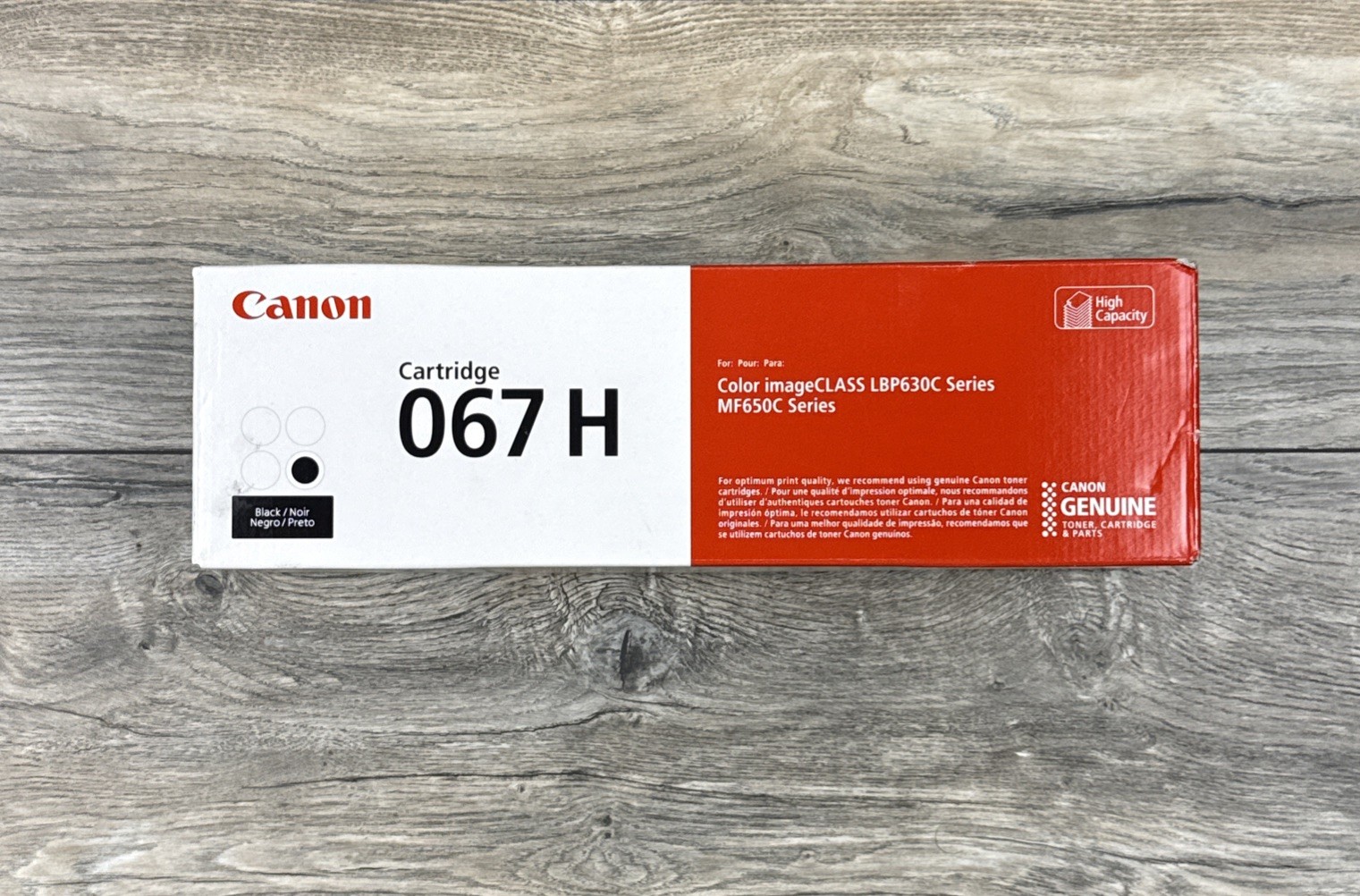 Genuine Canon 067H High Capacity Black Laser Printer Toner Cartridge New Sealed