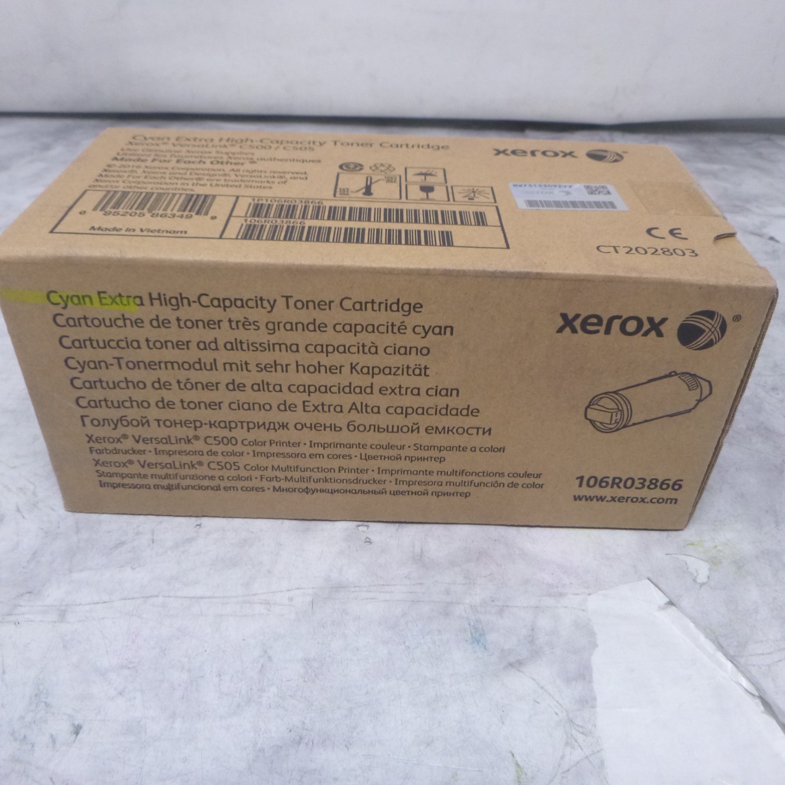 Xerox 106R03866 Toner Ctg Cyan 9.000 Pages for Xerox VersaLink C500 SEALED