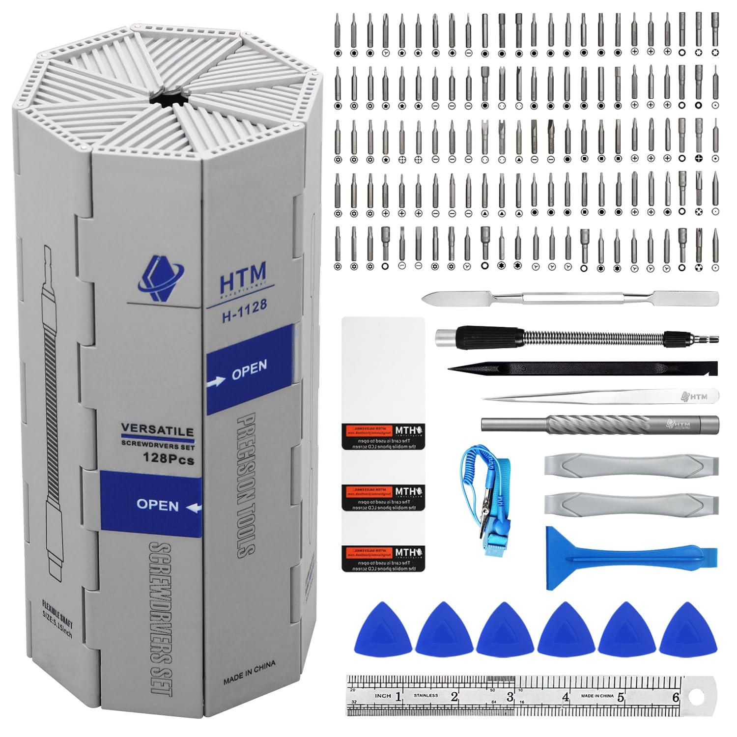 HengTianMei 142 in 1 Precision Screwdriver Set Professional Magnetic Grey