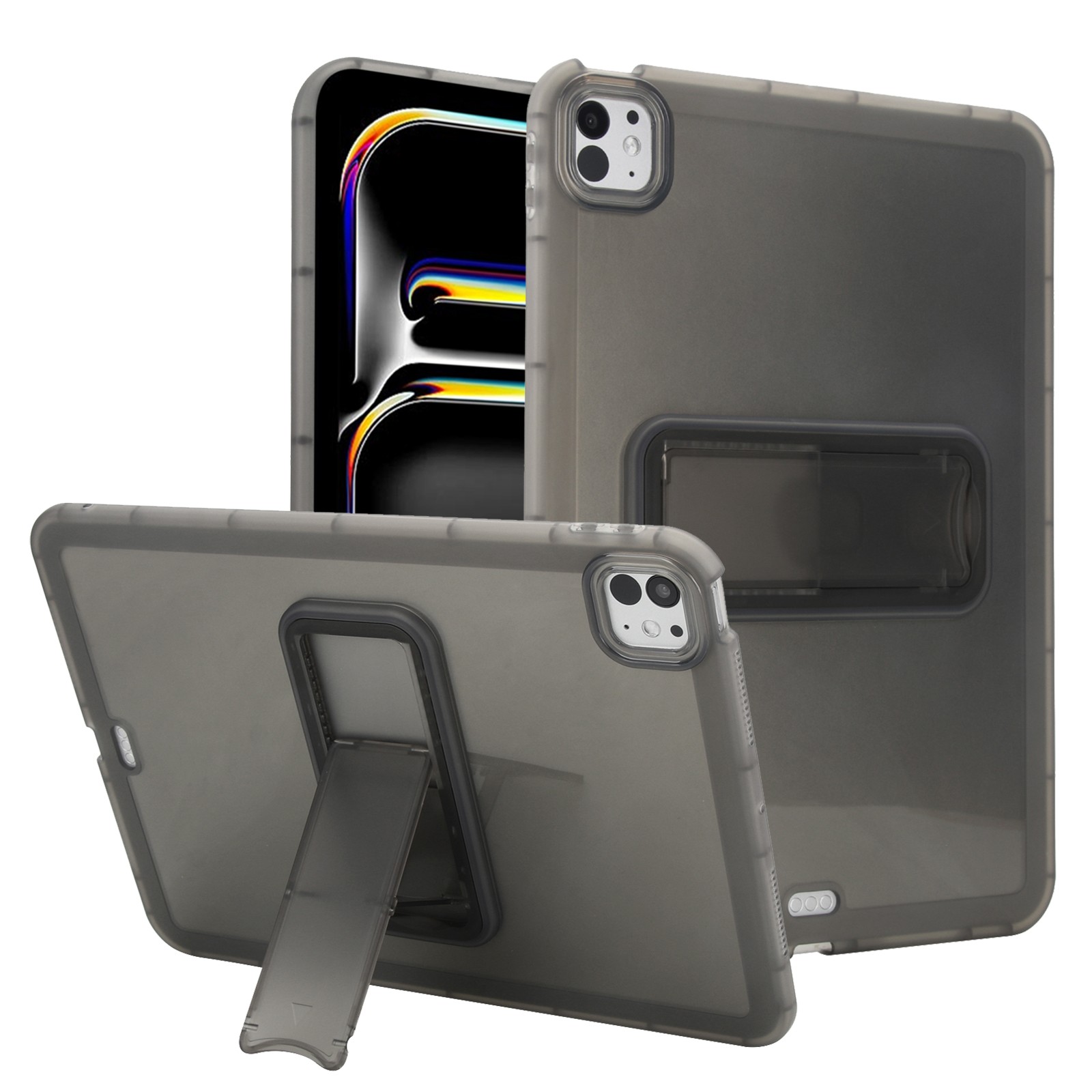 Translucent Flexible Cover For iPad Pro 11" 2025 Slim Matte Stand Case w/ Stylus