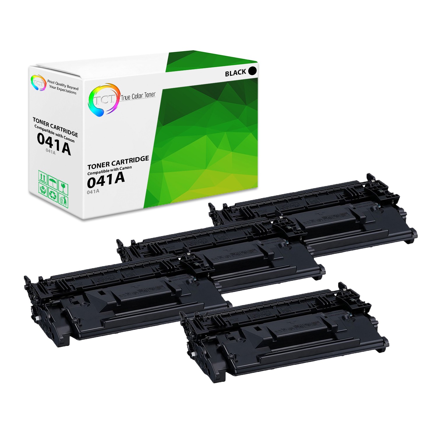 4Pk TCT 041 Black For Canon LBP312dn LBP312x Compatible Toner Cartridge