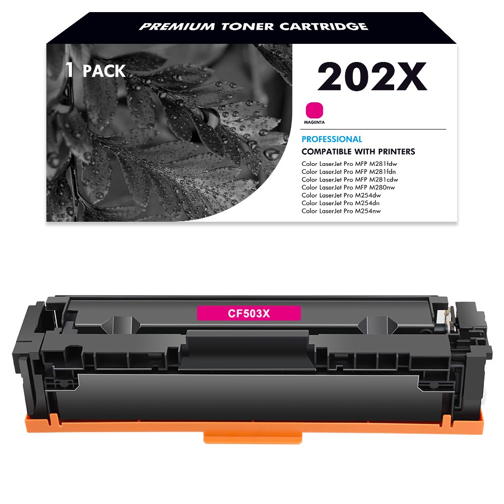 1 Pack CF503X Magenta Toner For 202X LaserJet Pro MFP M281fdw M281fdn M281dw