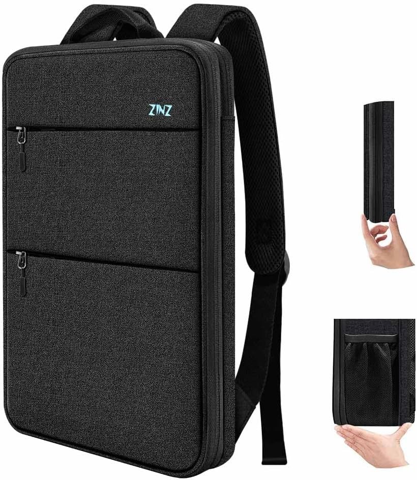 Slim & Expandable Laptop Backpack 15 15.6 16 Inch Case, Water Resistant Travel B