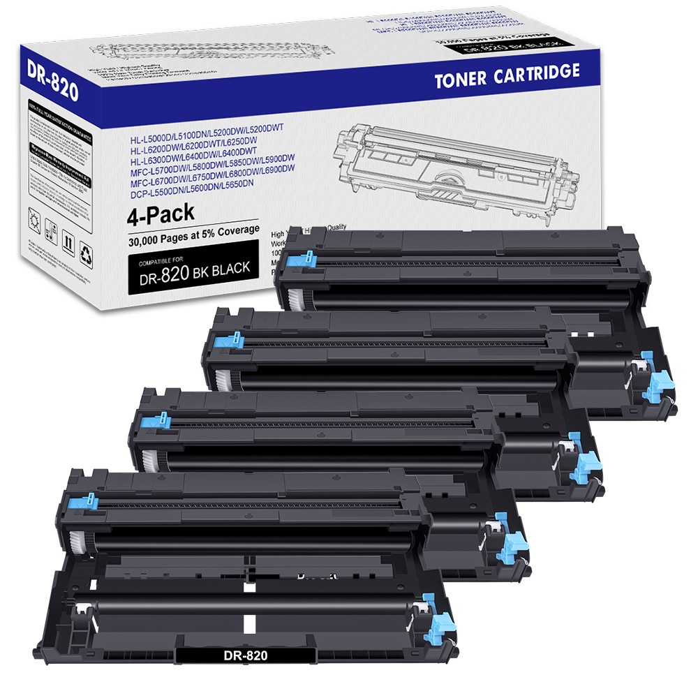 4PK DR-820 DR820 Drum Unit for Brother TN850 MFC-5800DW 5850DW 5900DW HL-L6200DW