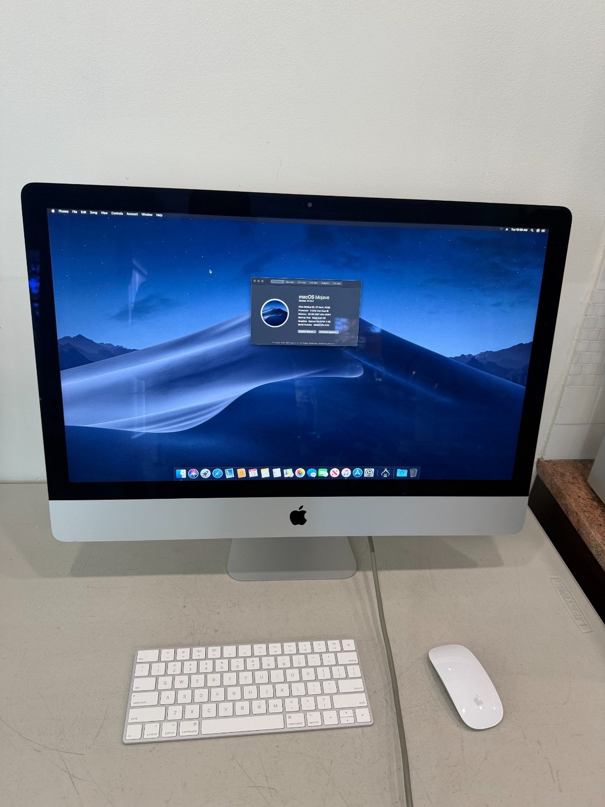Apple iMac 27" Retina 5K 2019 Core i5 3.0GHz 32GB RAM 1TB Fusion Radeon 570X
