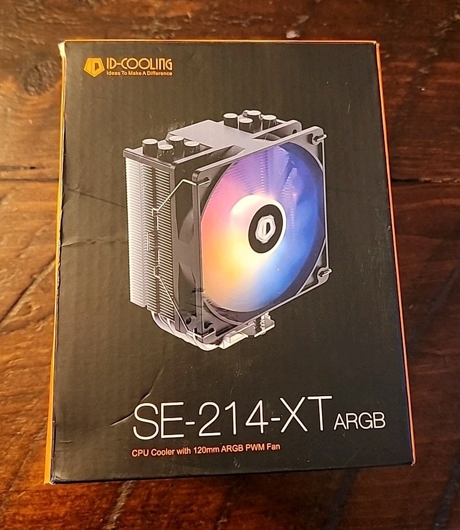 ID-COOLING SE-214-XT ARGB CPU Air Cooler – 4 Heat Pipes, 120mm Fan