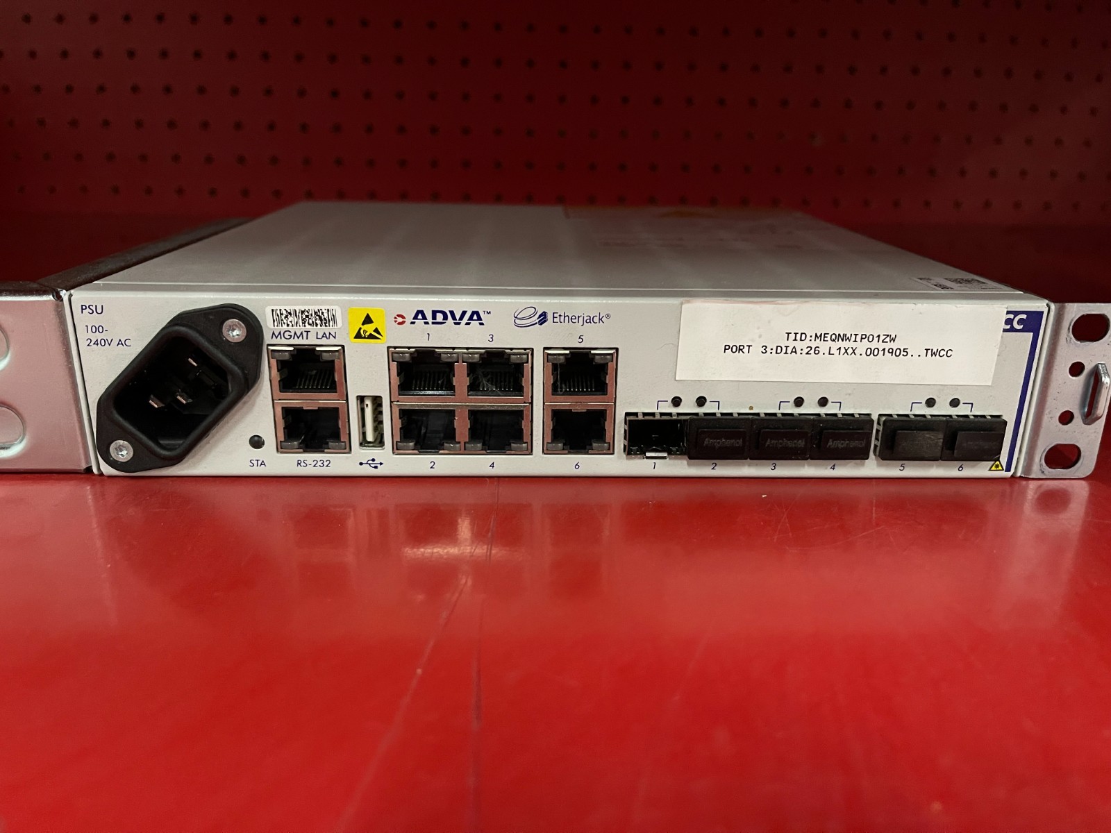 ADVA FSP 150CC-GE114  1078904620-01 Networking Module
