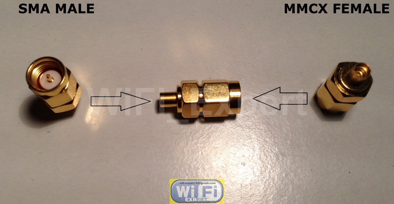 1 x Gold Plated SMA Male to MMCX Female Straight RF Connector Adapter USA