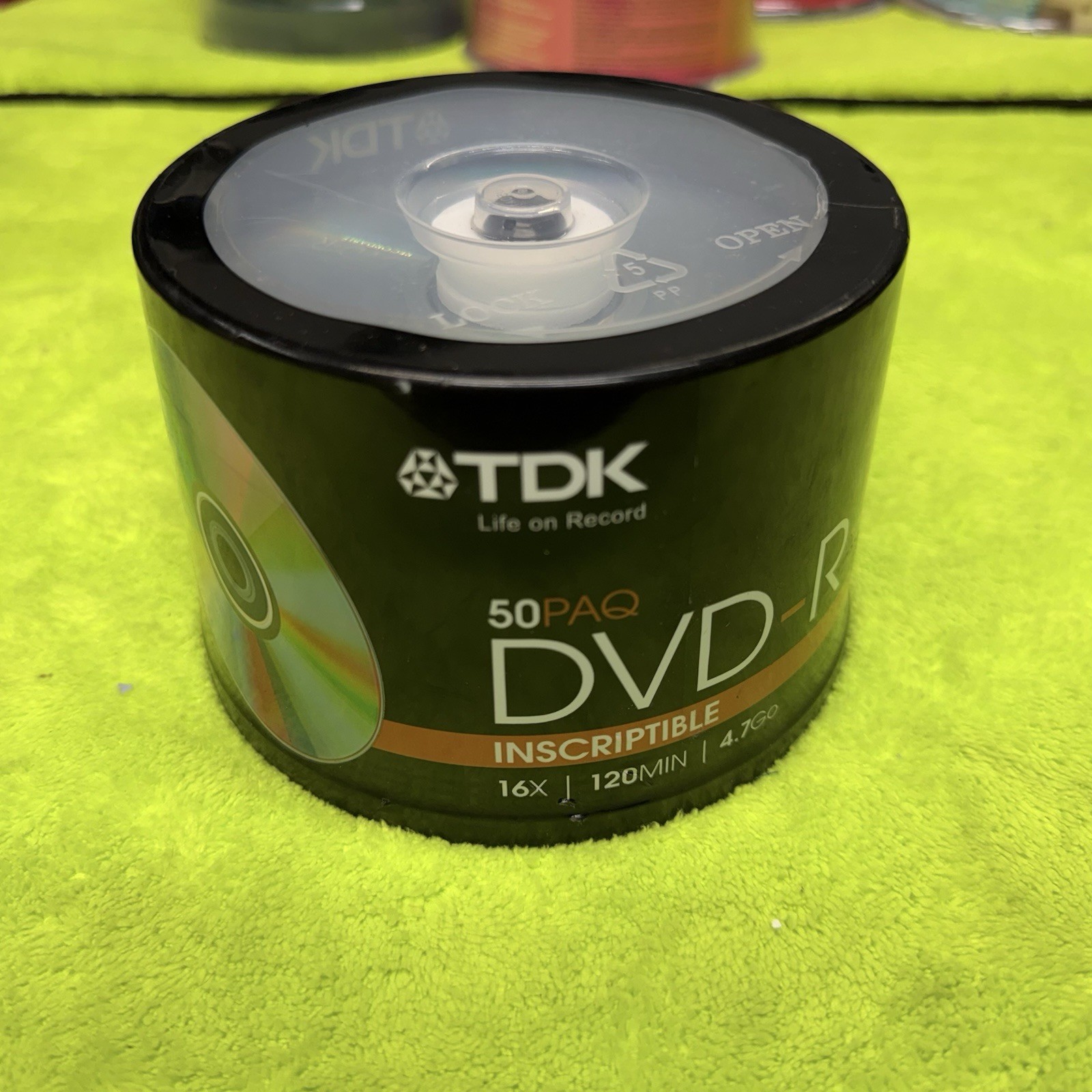 New TDK DVD-R 50 Pack 1-16x 4.7GB/GO Recordable Writable Discs Spindle SEE PICS