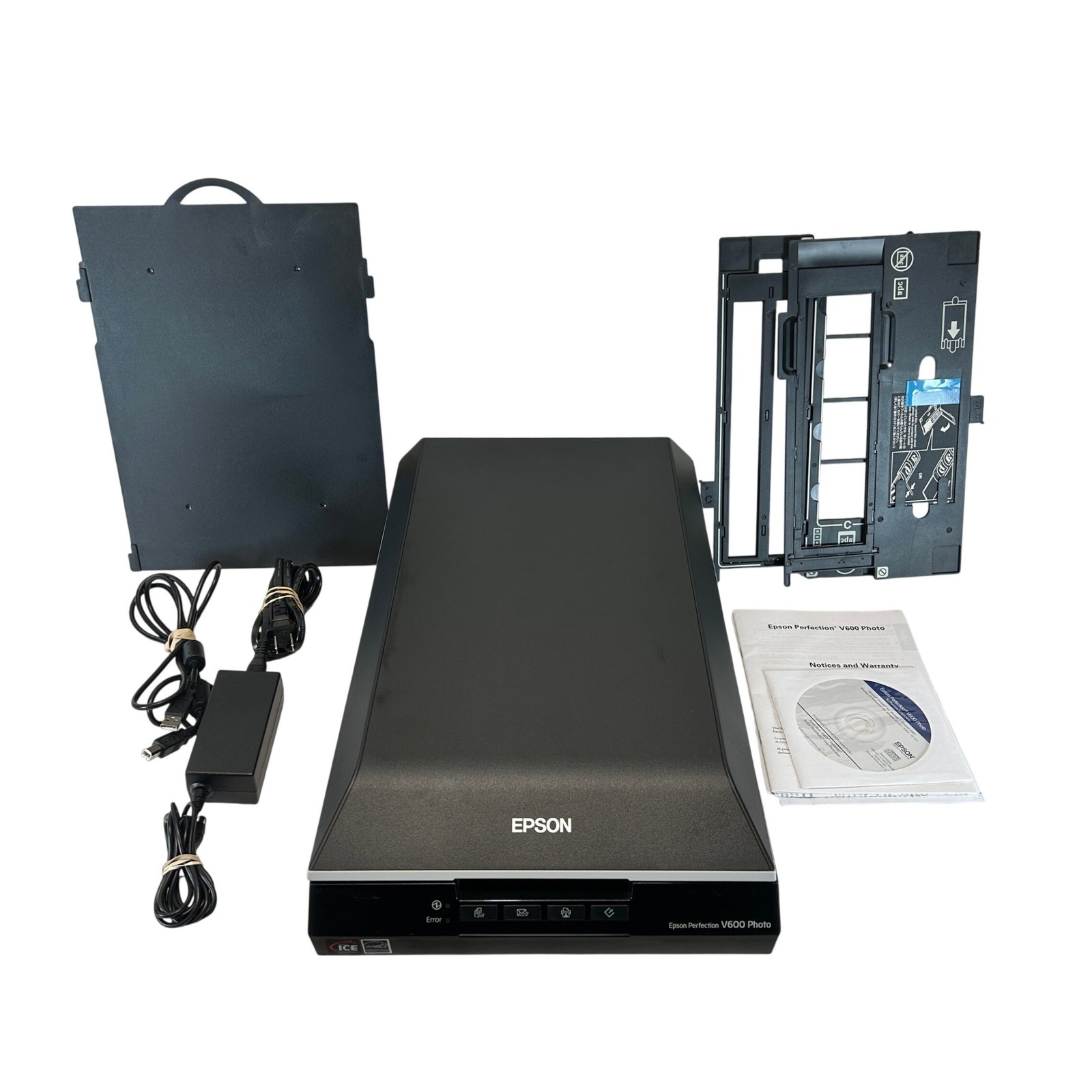 Epson Perfection V600 Photo Color Scanner Film Negatives Slides 6400 dpi Black