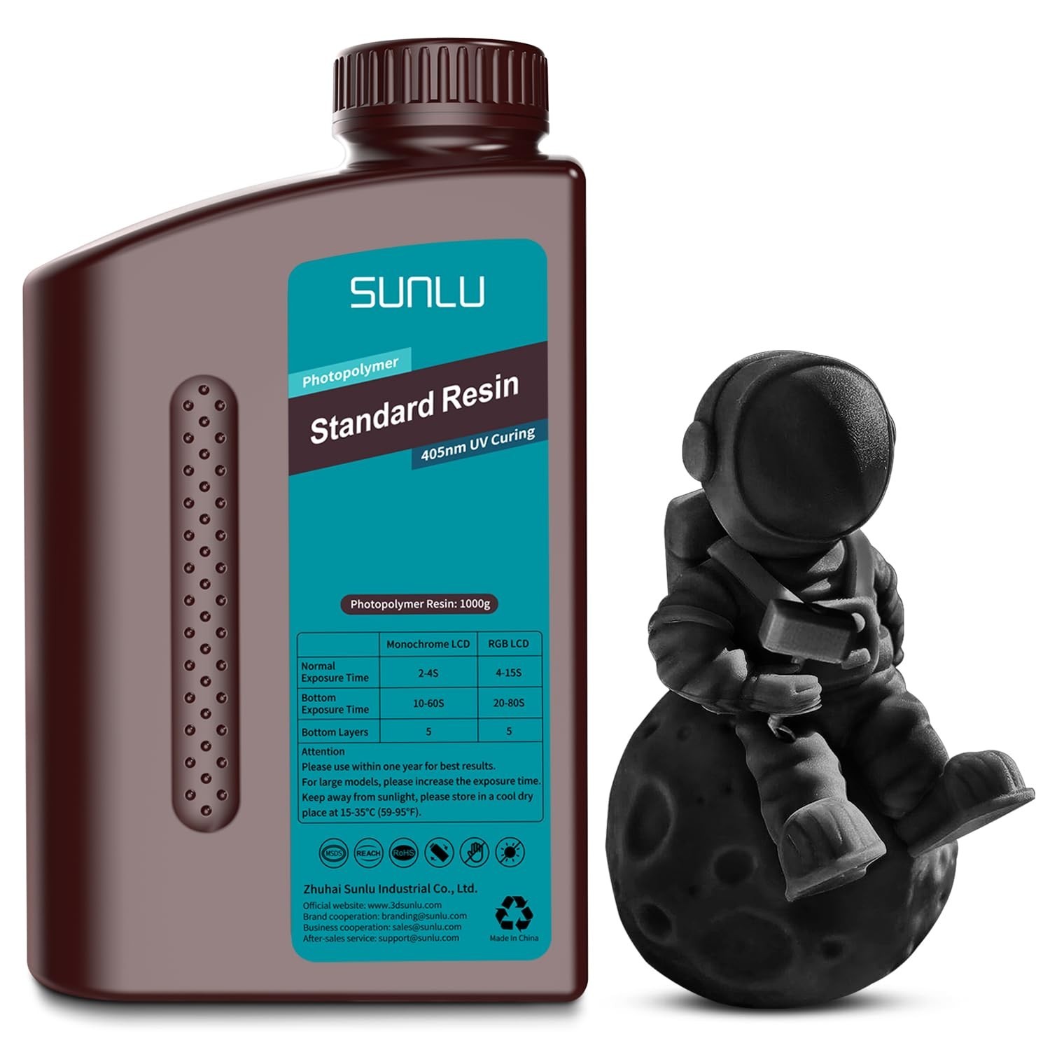 3D Printer Resin 1kg, Fast Curing Standard 3D Resin for LCD DLP SLA Resin 3D ...