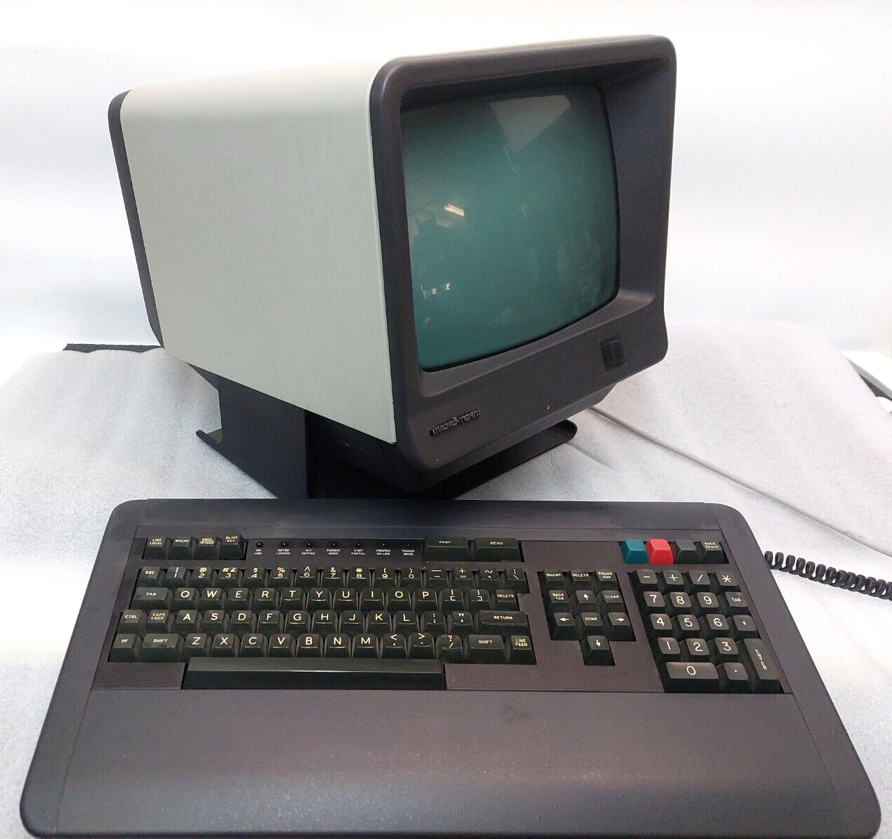 Rare Vintage Micro-Term Inc Computer Terminal Monitor With Keyboard Unique