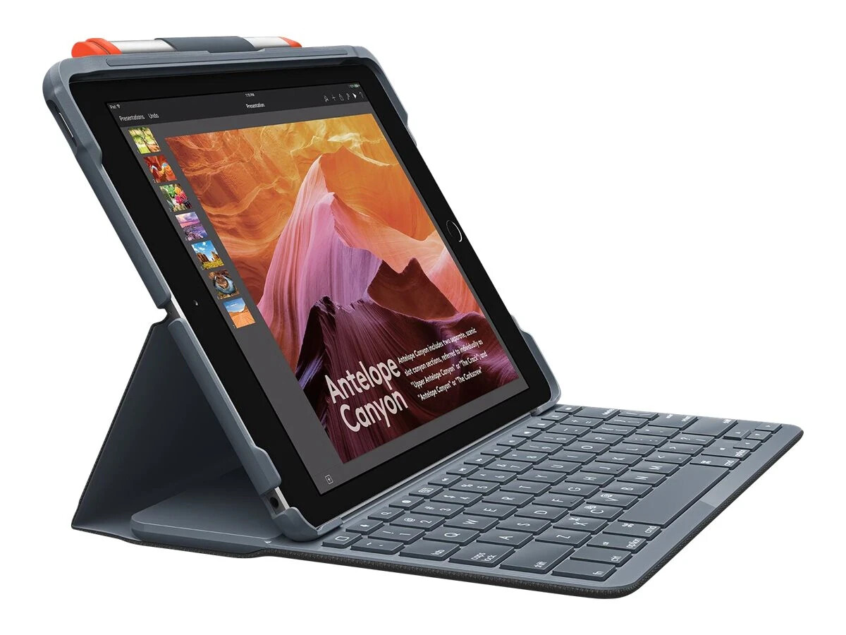 Logitech Slim Folio Keyboard Folio for Apple iPad 5th Generation Blue
