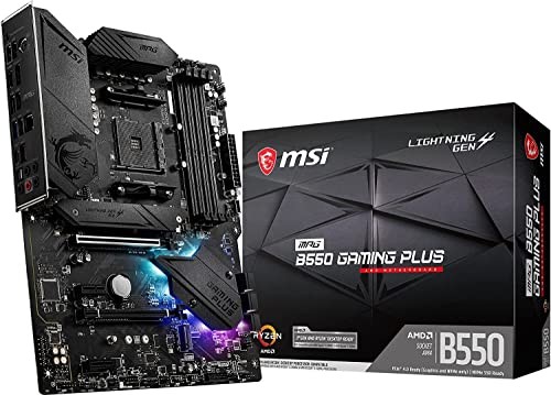 MSI MPG B550 GAMING PLUS/A ATX Motherboard [AMD B550 Chipset] Ryzen 5000 Series