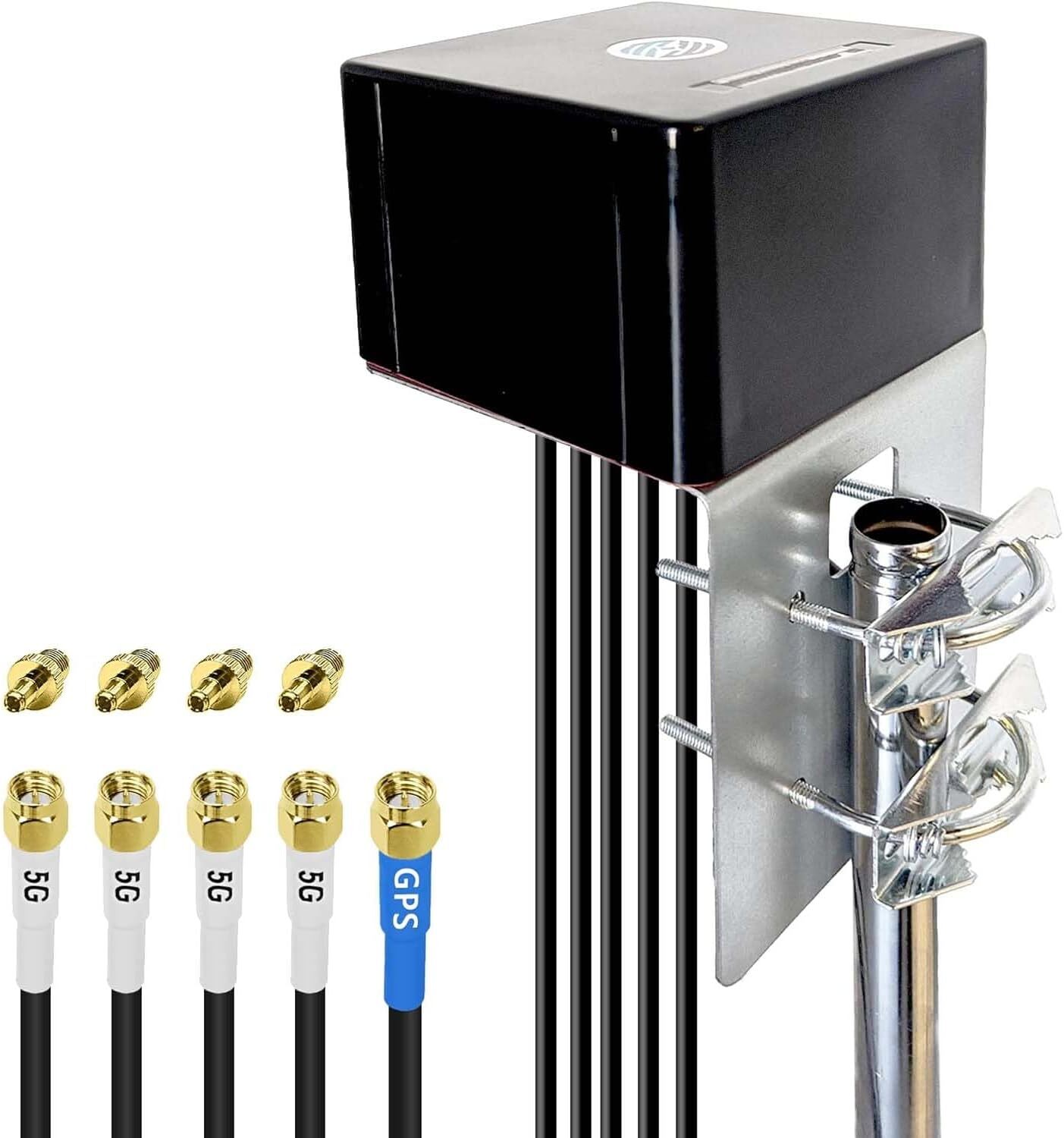 5-in-1 GPS 5G 4G+ LTE Antenna 4X4 MIMO 600-8000 MHz Omni WIFI 7 Router Booster