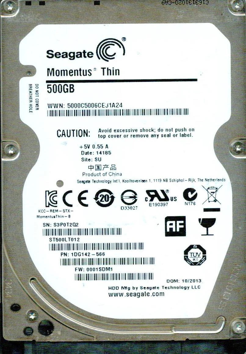 Seagate ST500LT012-1DG142 500GB 5400 RPM HDD - Low Hours