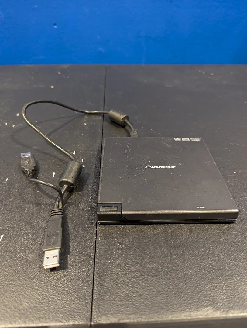 Pioneer DVR-XD09 Portable USB DVD CD Writer With USB Cable