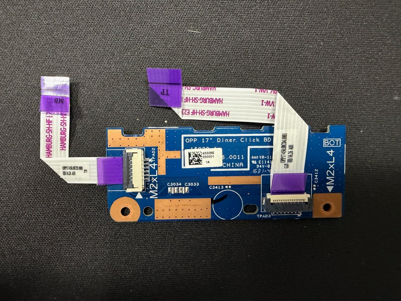 HP Laptop 17x - TouchPad Button Board w/Cables - 450.08C04.0011