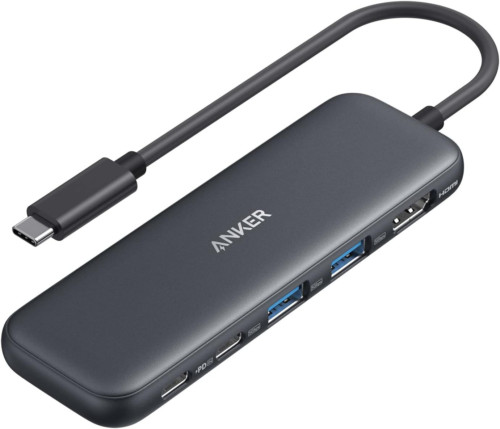 Anker USB C Hub, 5-in-1 USBC to HDMI Splitter with 4K Display, 1 x Black