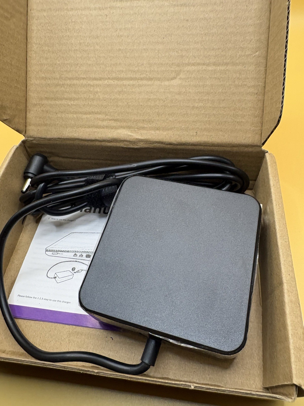 Tantum 65W Laptop Charger Power Adapter – Black Compact Design w/ Cord & Box