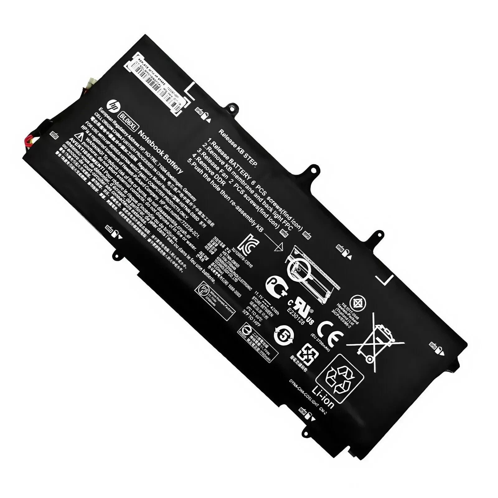 Genuine OEM NEW 42WH BL06XL Battery For HP EliteBook Folio 1040 GI G2 HSTNN-DB5D