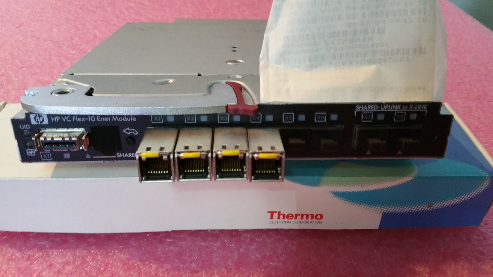 HP VC-Enet 10/10GB Virtual Connect Flex-10 Ethernet Module 455882-001+ 4 X  SFP 