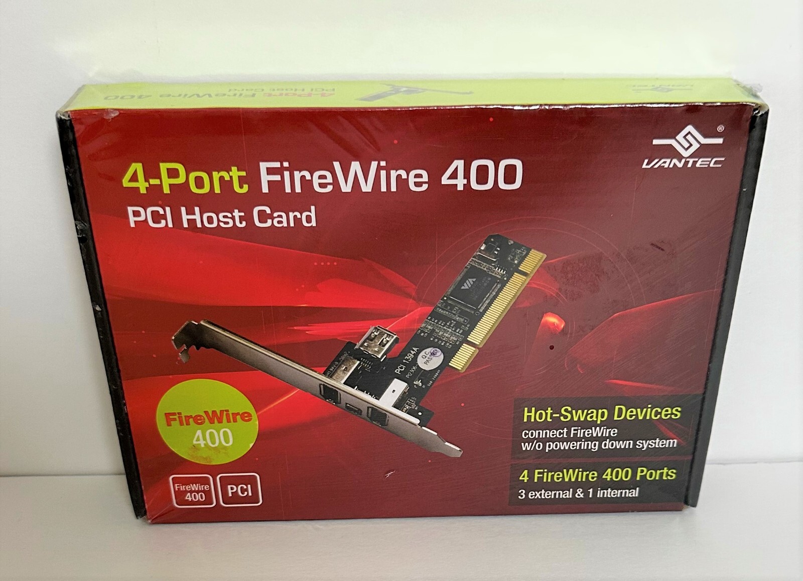  Vantec 4-Port FireWire 400 PCI Host Card -- Sealed