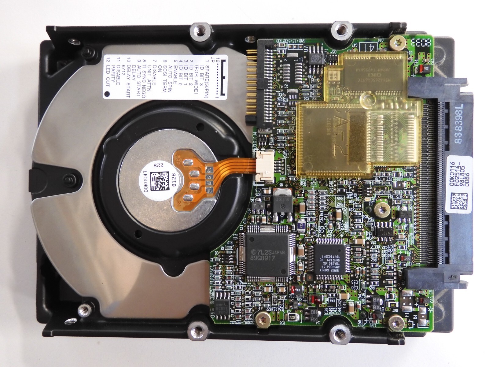 DDRS-39130/22L0211 IBM 9.1GB SCSI 7200 RPM. 3.5" HDD. 68 PIN.