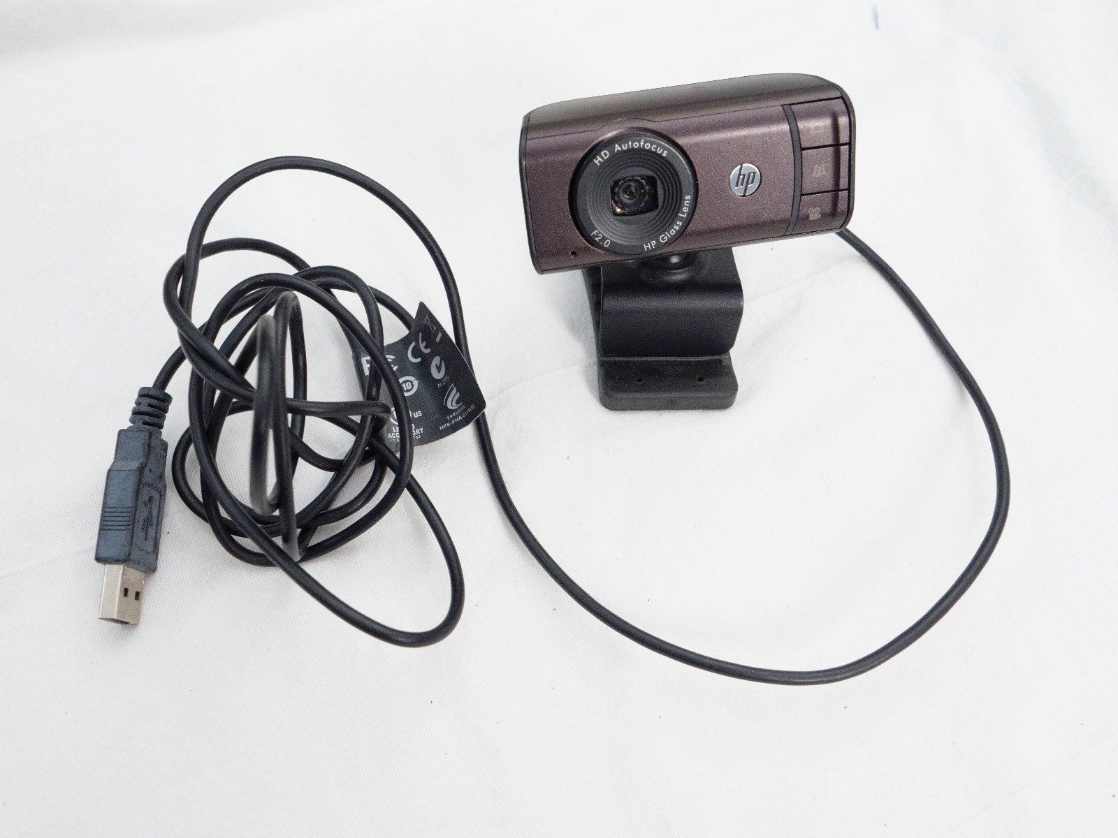 HP HD3100 720P 5MP  HD Widescreen F2.0 Glass Lens Webcam Clip Mount
