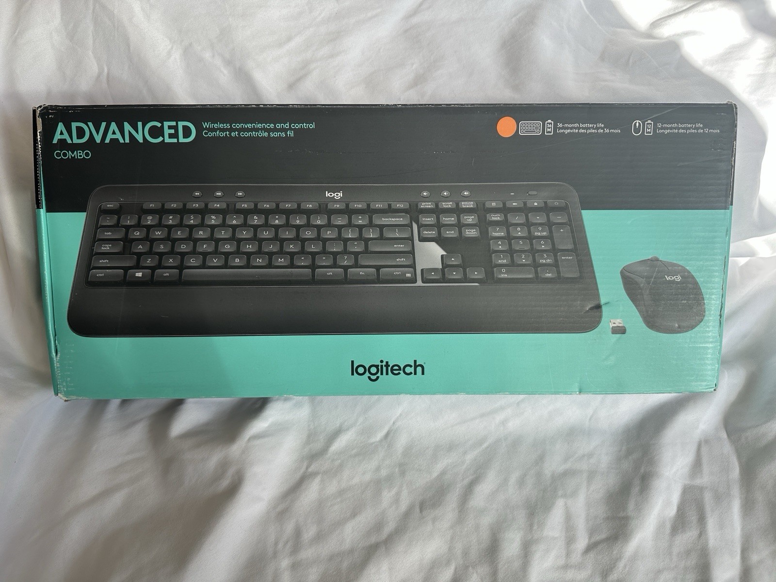 Logitech K540e Wireless Keyboard & Mouse Combo Black USB Receiver Plug & Play