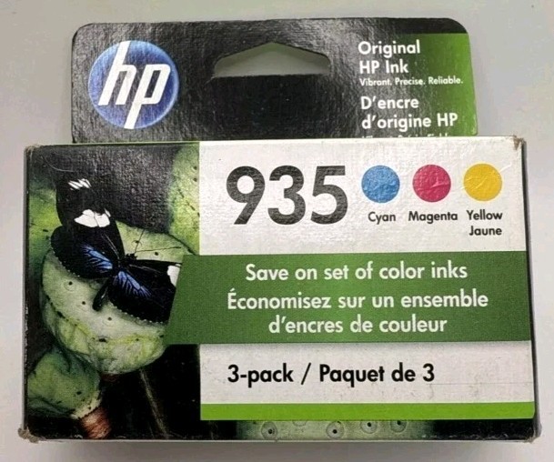 NEW Genuine HP 935 Cyan Magenta Yellow N9H65FN Ink Cartridges OEM Exp 2021