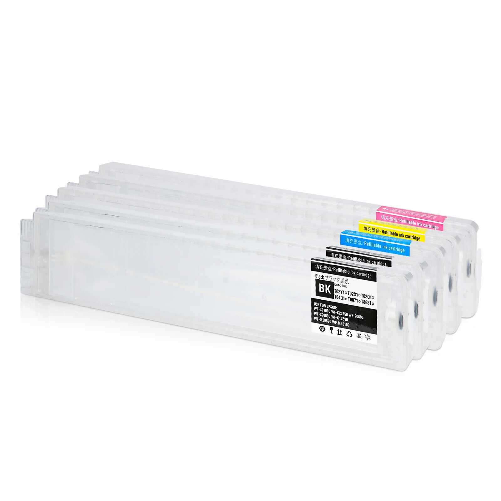 Refillable Cartridge For Epson Workforce WF-C20590 C17590 C20750 C21000 C20600