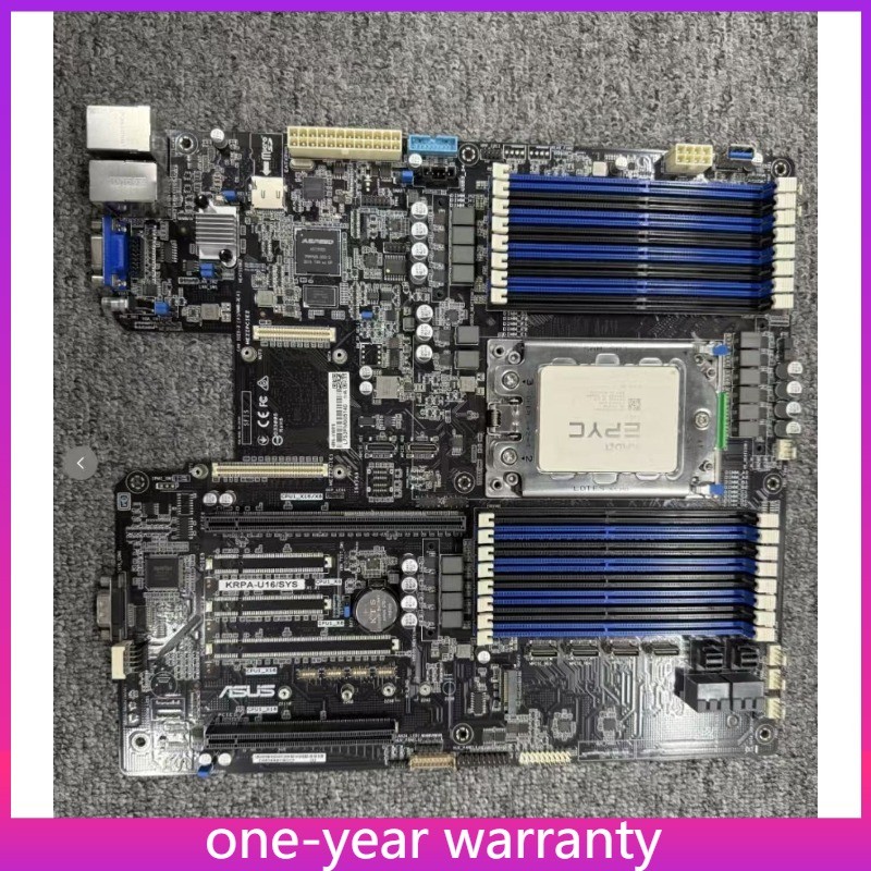 KRPA-U16 ASUS SYS+AMD EPYC 7402 24 cores 48 threads 2.8GHZ motherboard+CPU Used