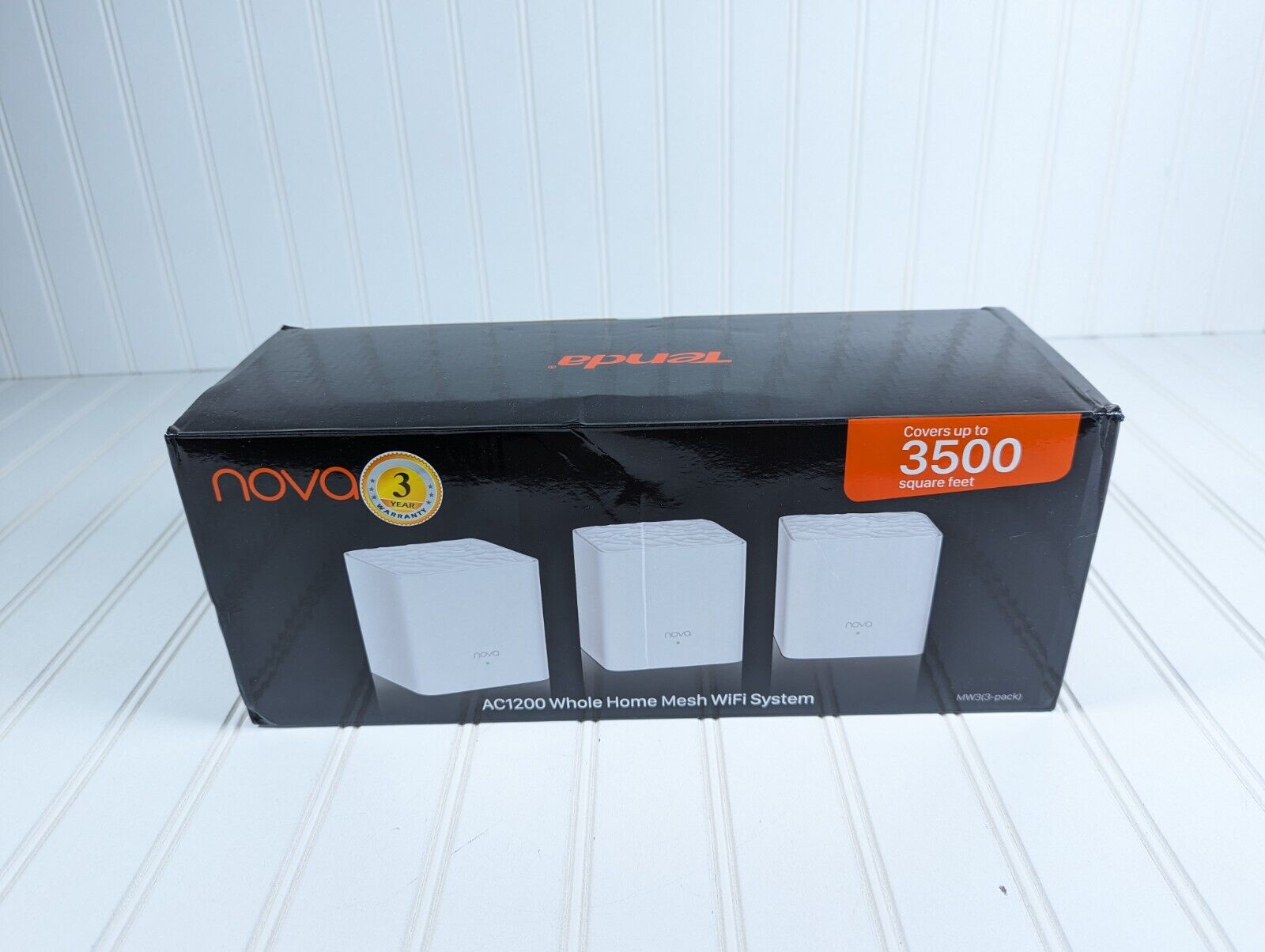 Tenda Nova MW3 3-Pack AC1200 Home Mesh WiFi System in Box 