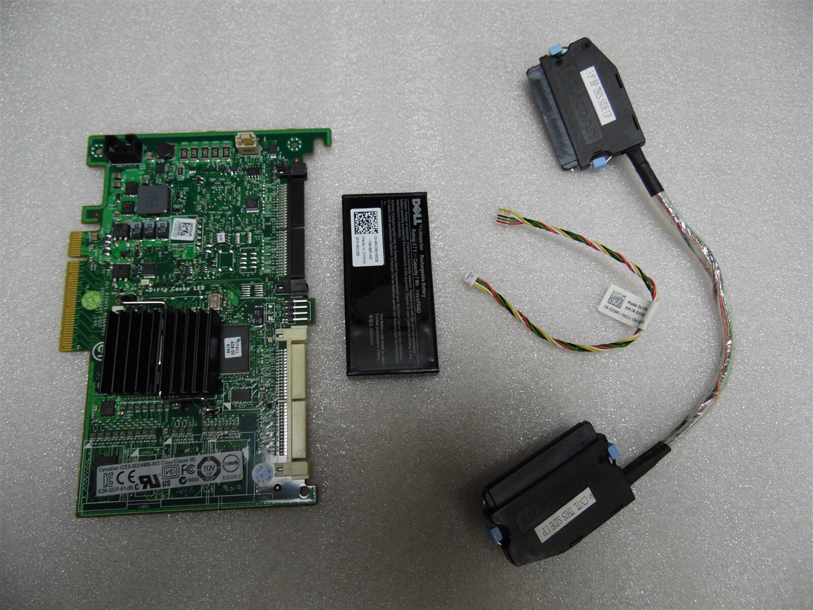 DELL POWEREDGE SERVER 1950 PERC 6I SAS SATA RAID KIT BATTERY 256MB RAM CABLES