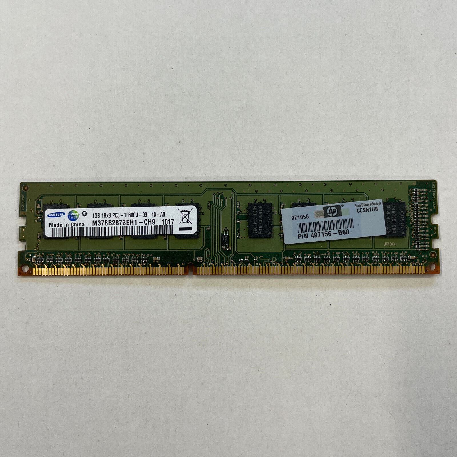 Samsung 1GB DDR3 RAM PC3-10600 1333MHz non ECC Unbuffered CL9 M378B2873EH1-CH9