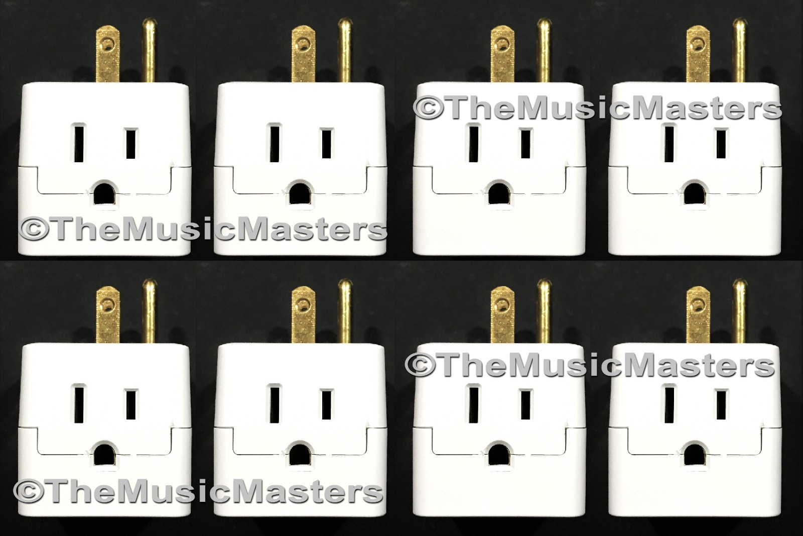 (8) Grounded UL Listed 3 Outlet Power Splitter 3-Way CUBE Tap Electric Adapter